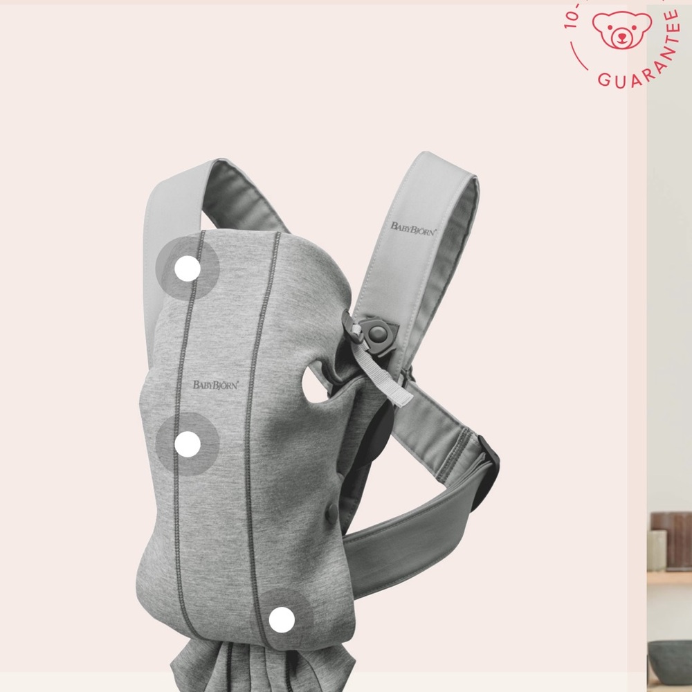 BabyBjorn  mini carrier Gray with Adjustable Straps and Safety Features